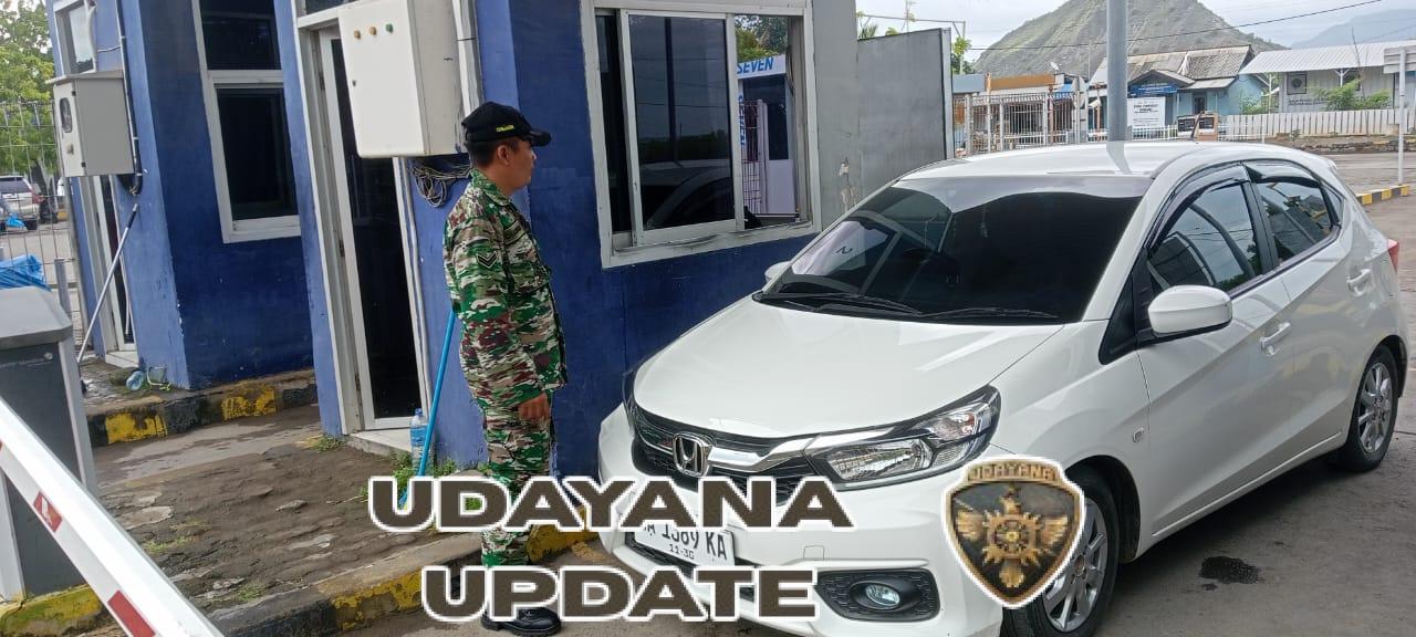 Babinsa Koramil 1628-04/Poto Tano Laksanakan Pengamanan di Pelabuhan Penyeberangan Poto Tano