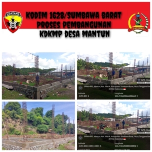 Babinsa Koramil 1628-02/Sekongkang Intensif Dampingi Pembangunan KDMP Desa Mantun