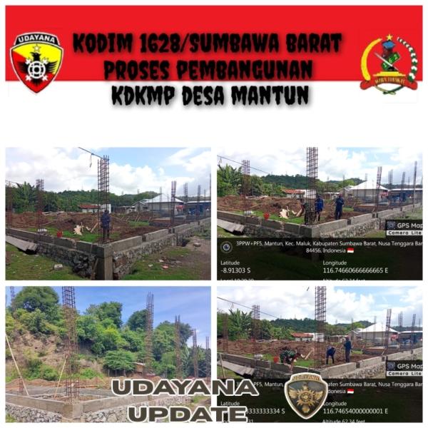 Babinsa Koramil 1628-02/Sekongkang Intensif Dampingi Pembangunan KDMP Desa Mantun