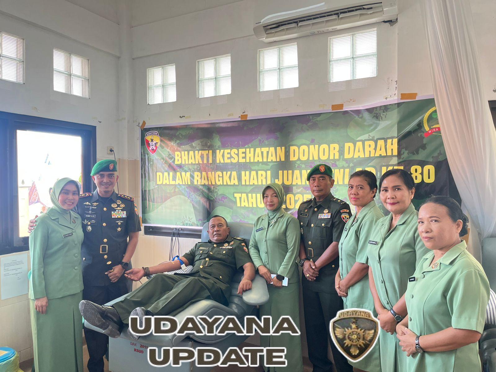 Aksi Kemanusiaan, Kodim 1601/Sumba Timur Laksanakan Bhakti Kesehatan Donor Darah