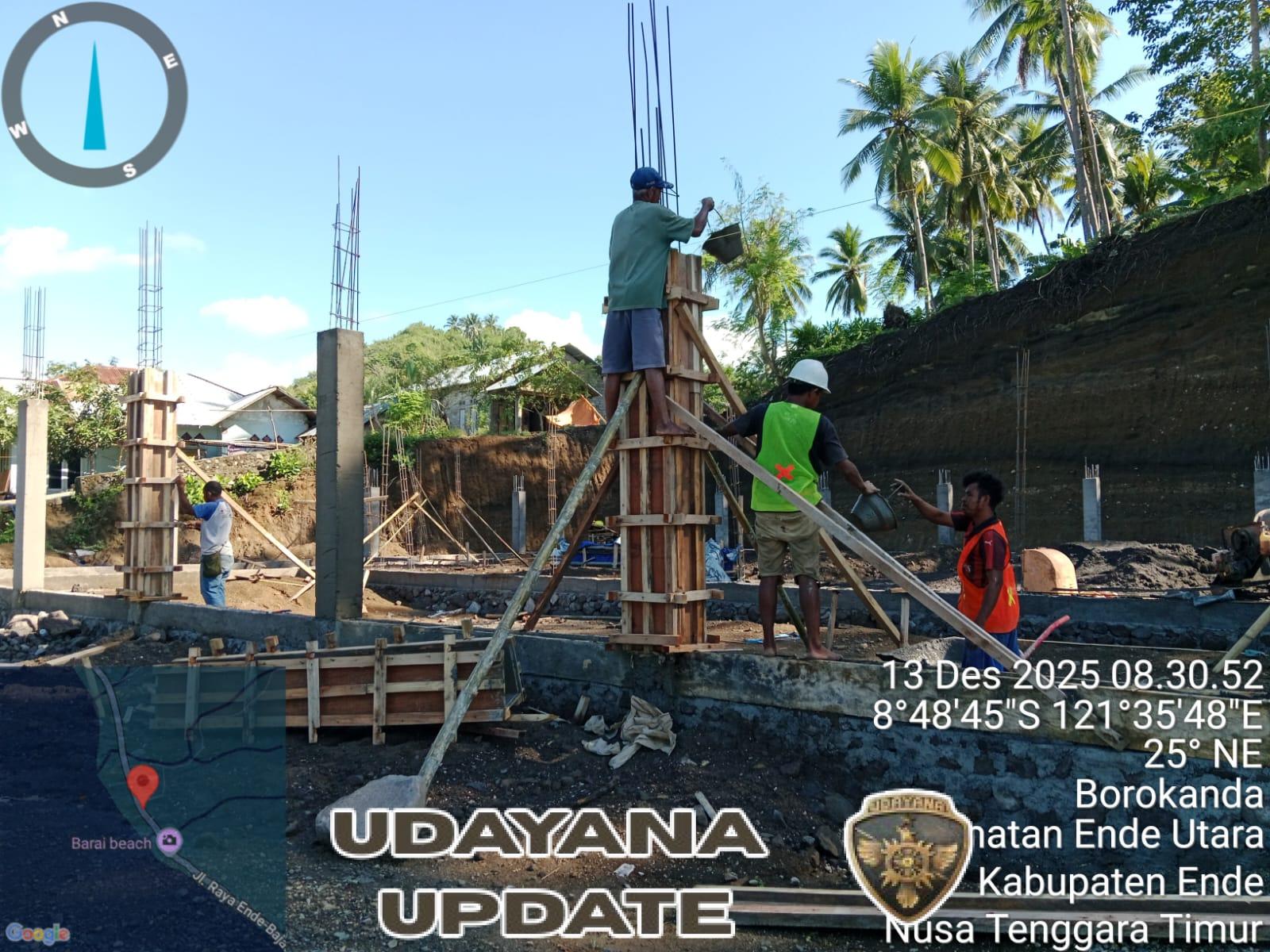 Babinsa Koramil 1602-01/Ende Awasi Pembangunan Koperasi Merah Putih di Desa Raterua