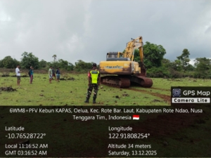 Babinsa Koramil 1627-03/Batutua Monitoring Pembangunan Koperasi Merah Putih di Desa Oelua