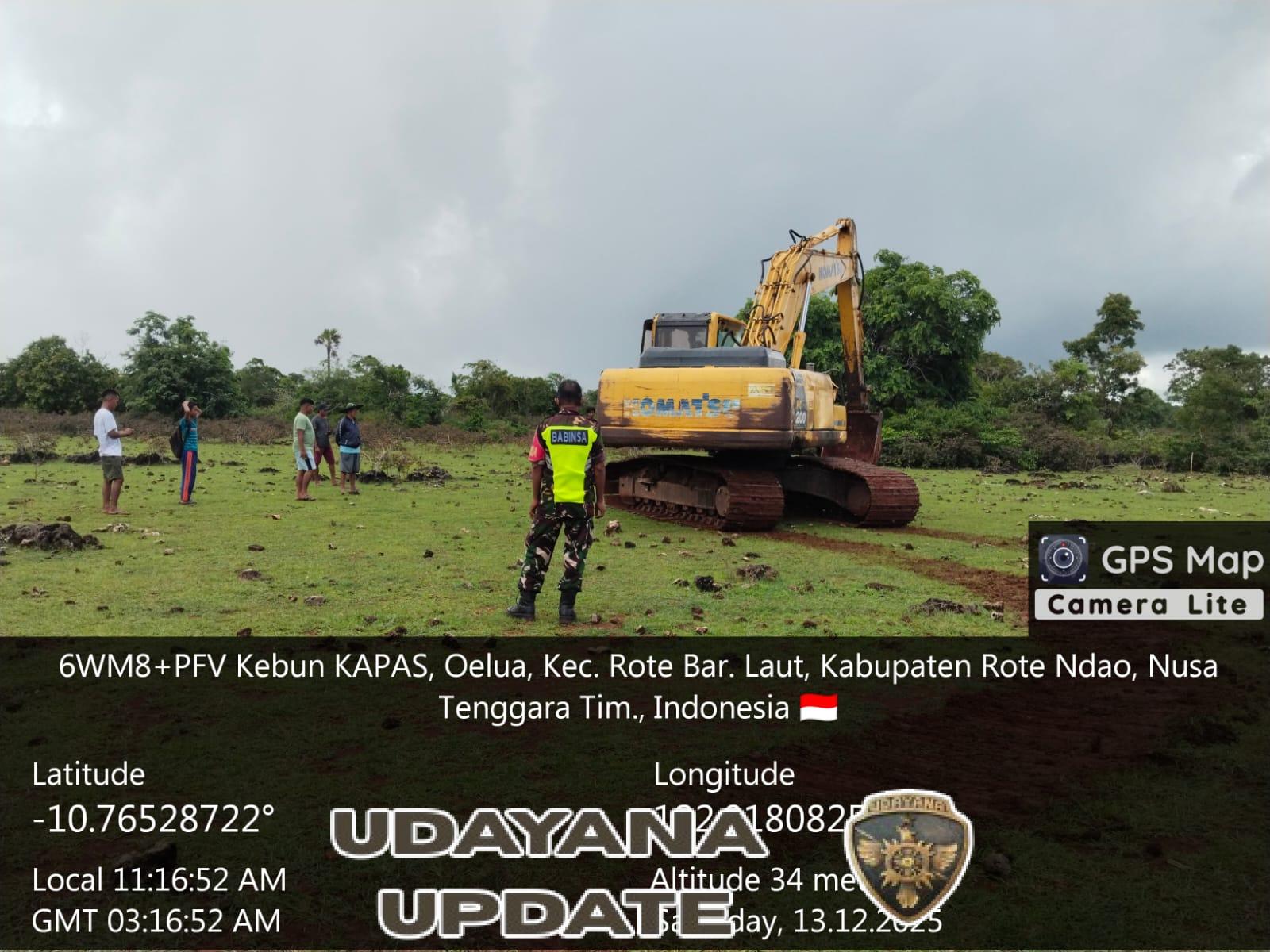 Babinsa Koramil 1627-03/Batutua Monitoring Pembangunan Koperasi Merah Putih di Desa Oelua