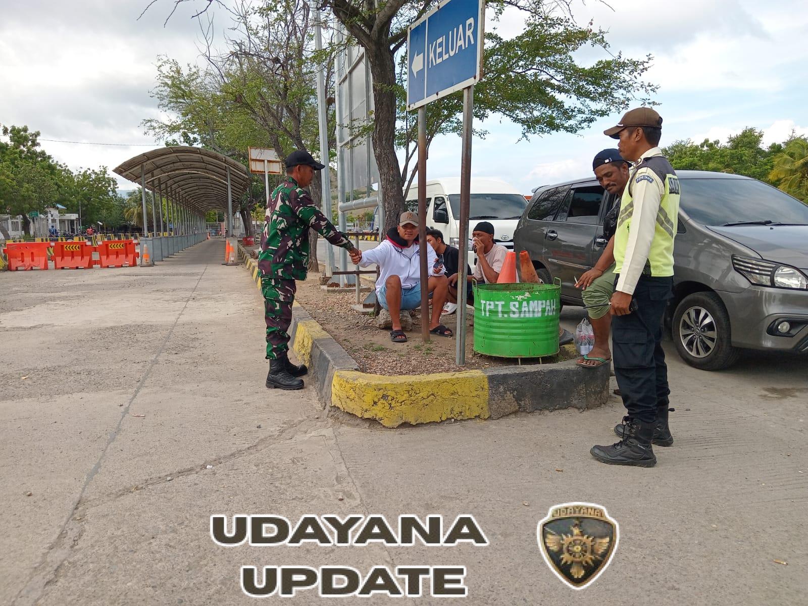 Koramil Poto Tano Laksanakan Pengamanan Pelabuhan Penyeberangan