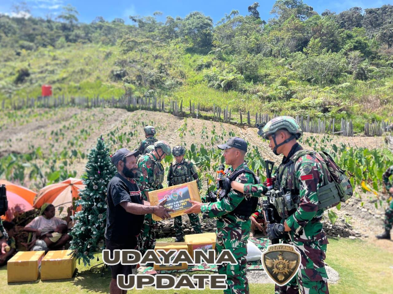 Sambut Natal 2025, Satgas Yonif 743/PSY Hadirkan Sukacita dan Harapan di Kampung Tirineri