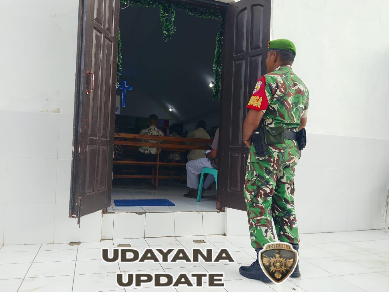 Babinsa Batutua Amankan Ibadah Minggu Jemaat Talitakumi Nggauk di Rote Barat Daya