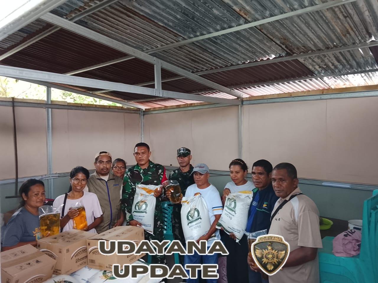 Babinsa Koramil 1624-06/Wulanggitang Kawal Penyaluran Bantuan Pangan untuk Warga