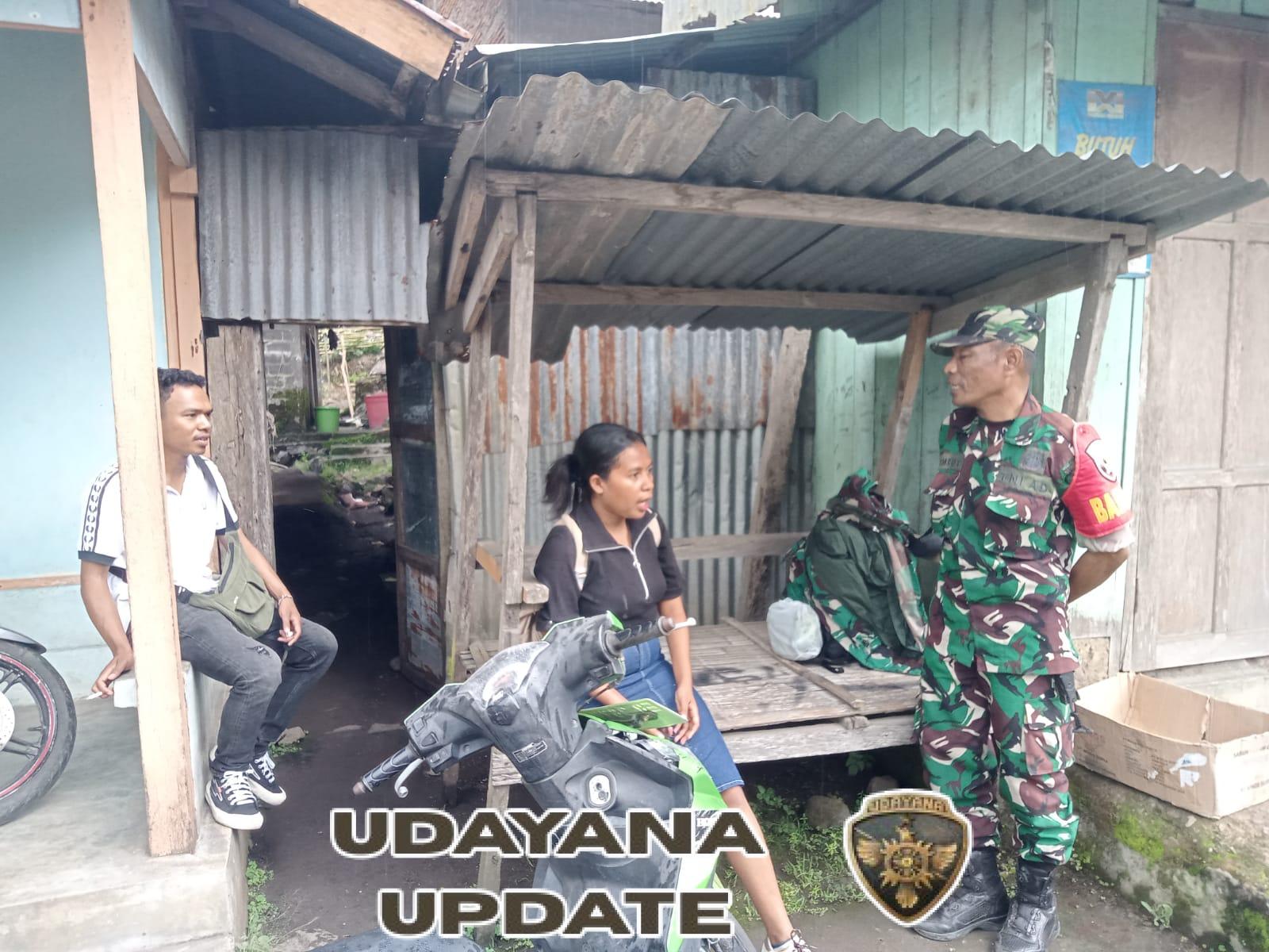 Babinsa Koramil 1602-04/Maurole Laksanakan Pamwil dan Komsos di Desa Wolomuku