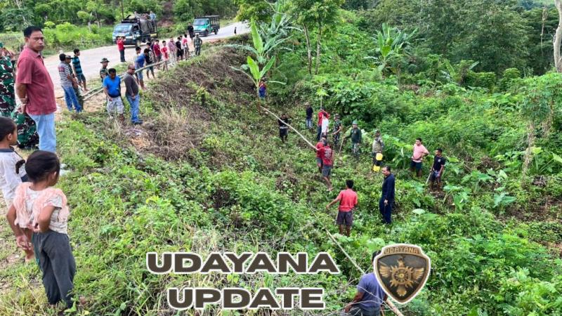 Peduli Keselamatan Warga, Kodim 1613/Sumba Barat Kerja Bakti Bersama Pemda dan Masyarakat