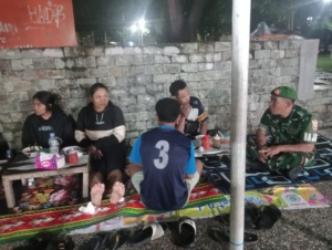 Patroli Malam Koramil 1628-01/Taliwang Jaga Kondusifitas Wilayah