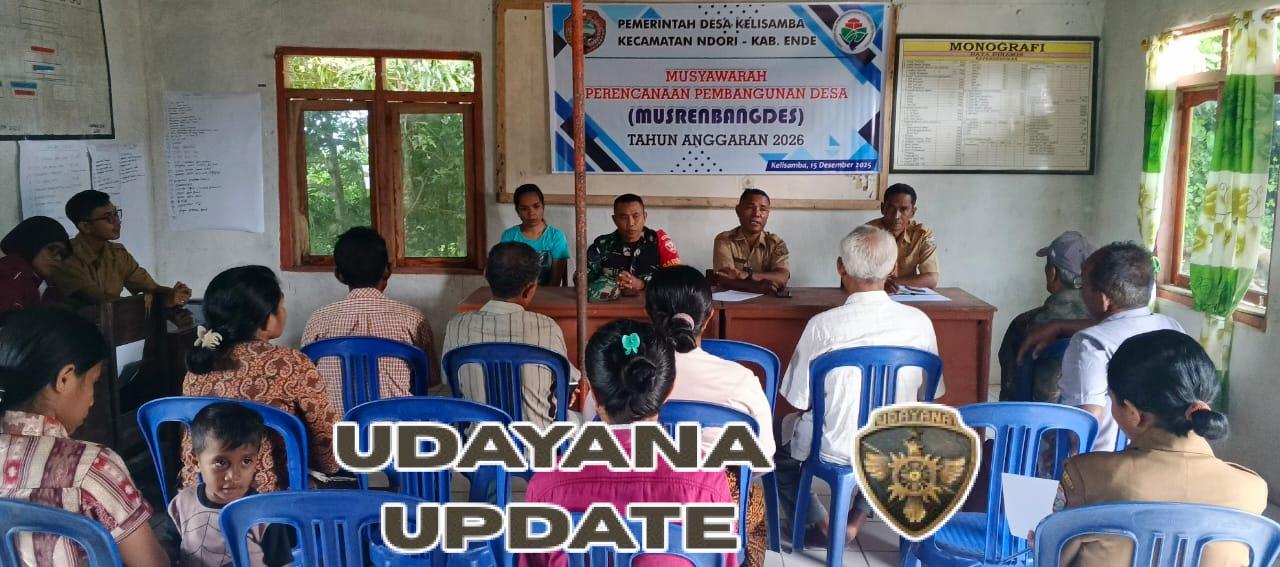 Babinsa Koramil 1602-02/Wolowaru Hadiri Musrenbangdes Desa Kelisamba Tahun Anggaran 2026
