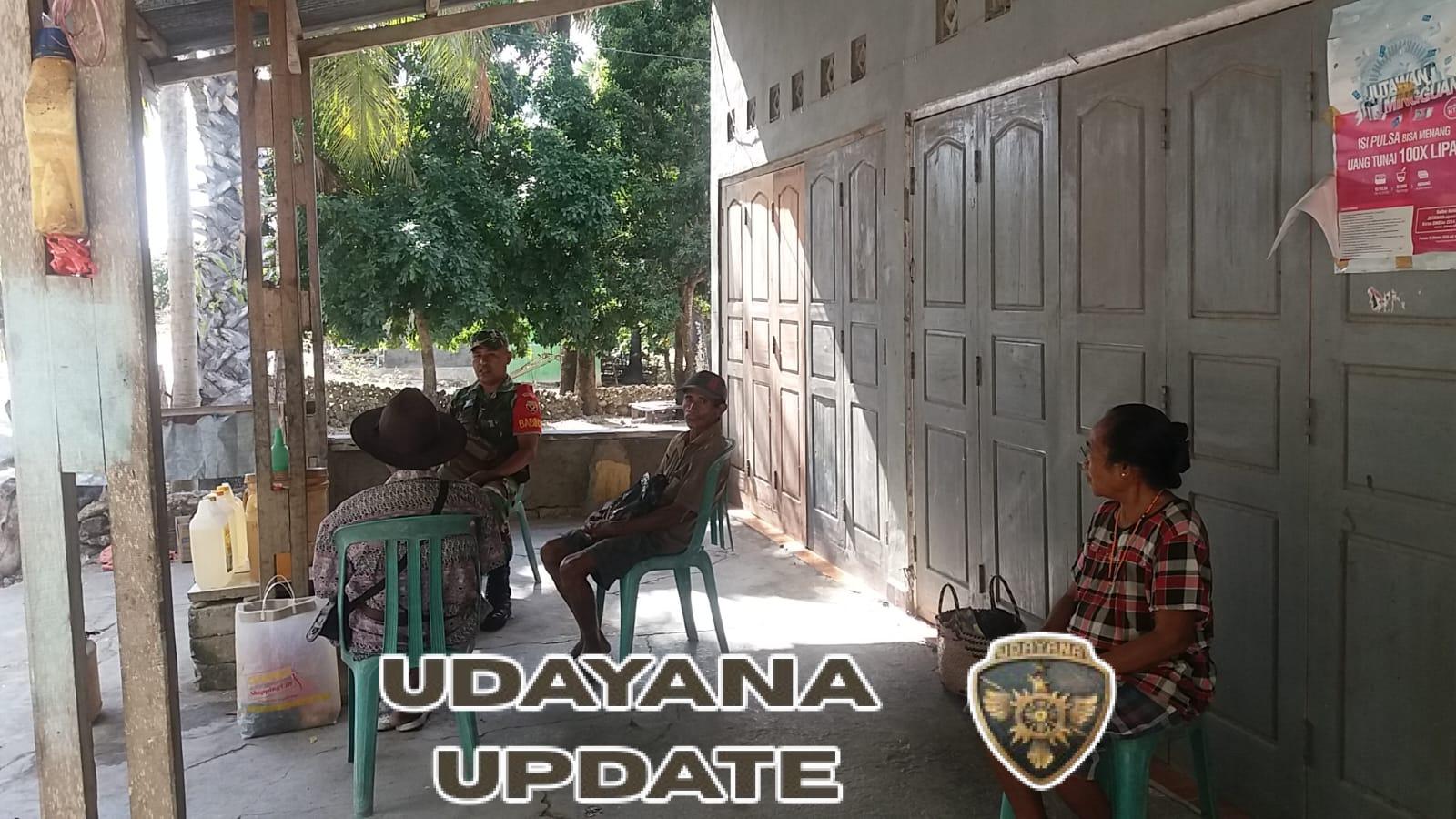 Babinsa Batutua Lakukan Komsos dan Monitoring Wilayah di Desa Oenitas
