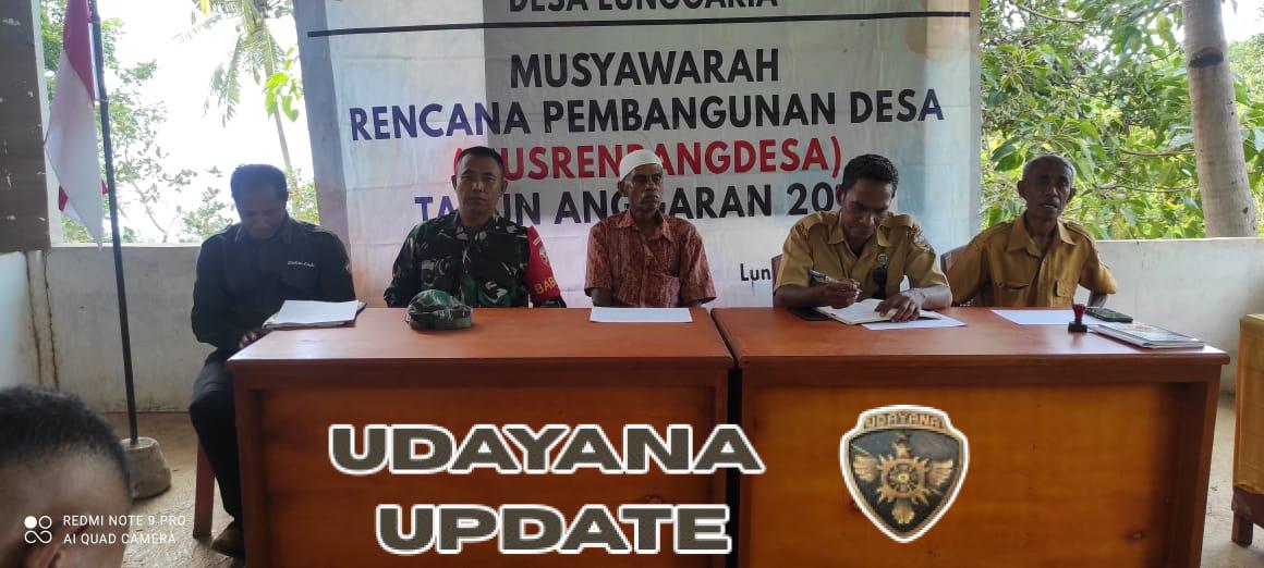 Babinsa Koramil 1602-02/Wolowaru Hadiri Musrenbangdes Desa Lunggaria, Dukung Pembangunan Partisipatif