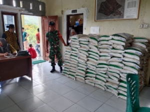 Babinsa Koramil 1625-05/Aesesa Dampingi Pembagian Beras dan Minyak Goreng