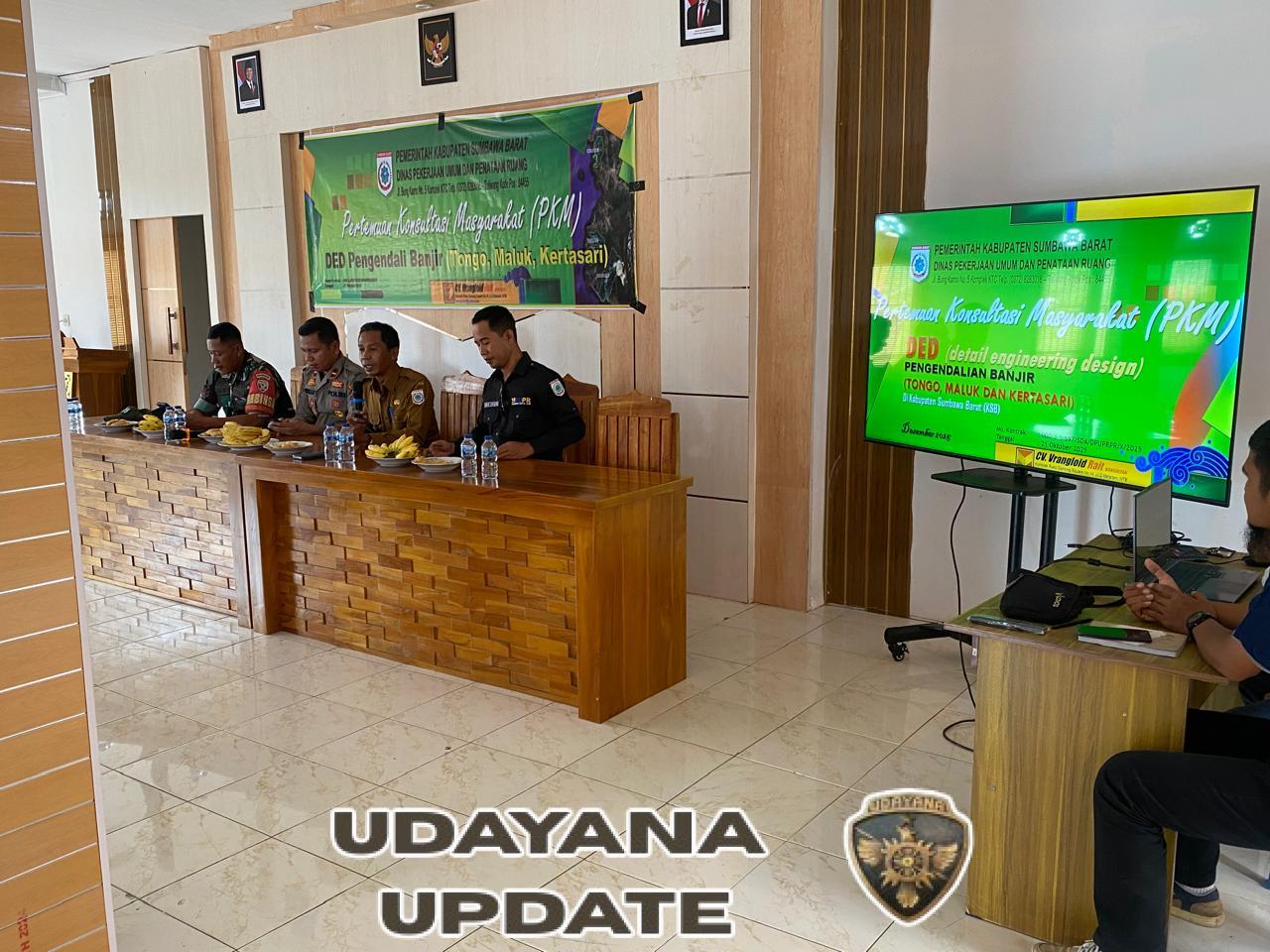 Babinsa Desa Tongo Hadiri Pertemuan Konsultasi Masyarakat DED Pengendali Banjir