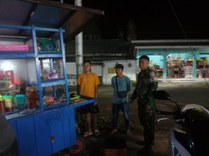 Koramil 1628-03/Seteluk Gelar Patroli Malam, Jaga Keamanan Wilayah