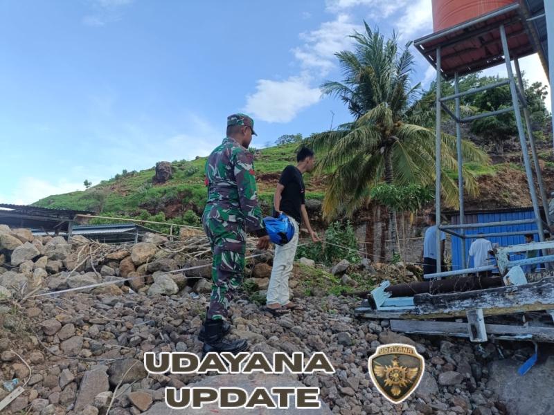 Babinsa Omesuri Dampingi Pengukuran Lahan Koperasi Merah Putih di Desa Umaleu