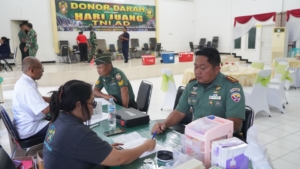 Korem 161/Wira Sakti Gelar Bhakti Kesehatan Donor Darah Peringati Hari Juang TNI AD ke-80