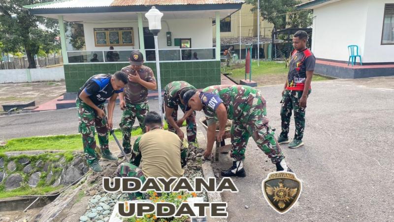 Jaga Kebersihan dan Kekompakan, Kodim 1603/Sikka Laksanakan Karya Bakti