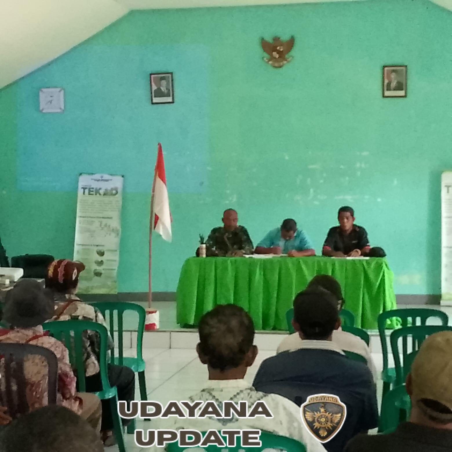 Babinsa Koramil 1625-01/Bajawa Hadiri Musyawarah Desa Pembangunan Batalyon Teritorial di Nginamanu