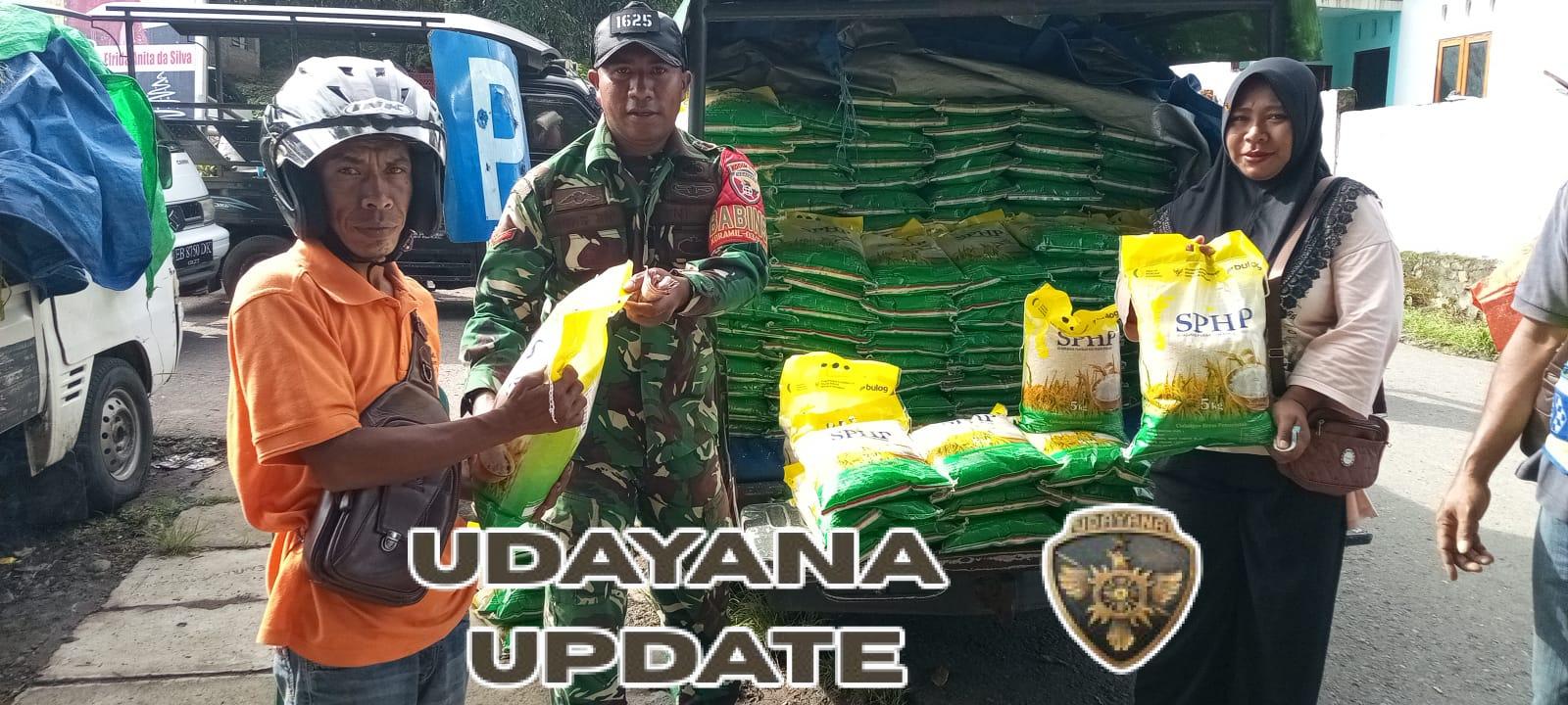 Babinsa Koramil 1625-03/Boawae Dampingi Kegiatan Gerakan Pangan Murah di Pasar Natanage