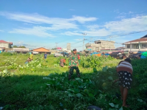 TNI–Rakyat Bersinergi, Babinsa Bantu Persiapan Lahan Kopdes Merah Putih