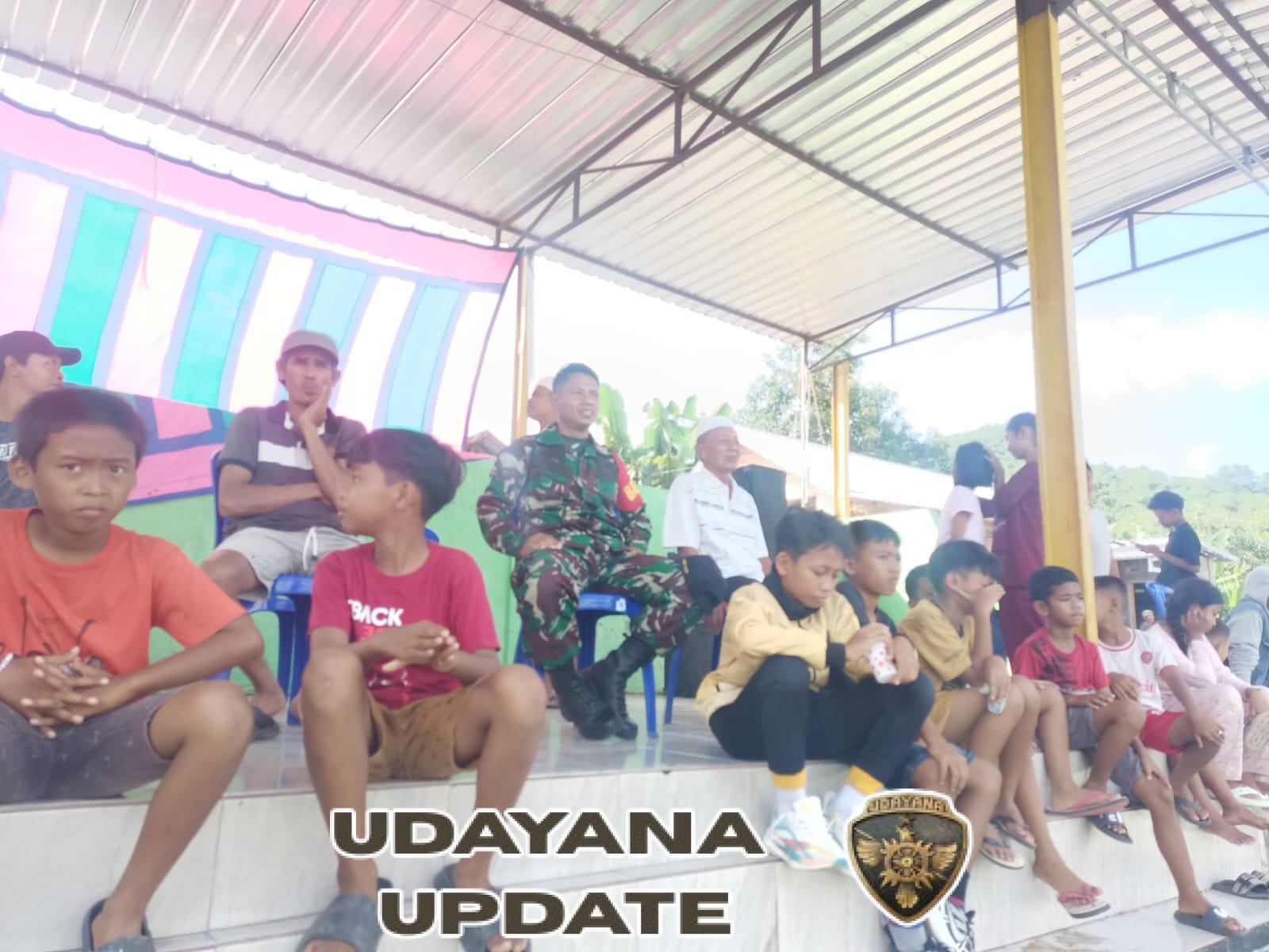 Pertandingan Sepak Bola U-13 di Meraran Berjalan Aman Berkat Pengamanan Babinsa