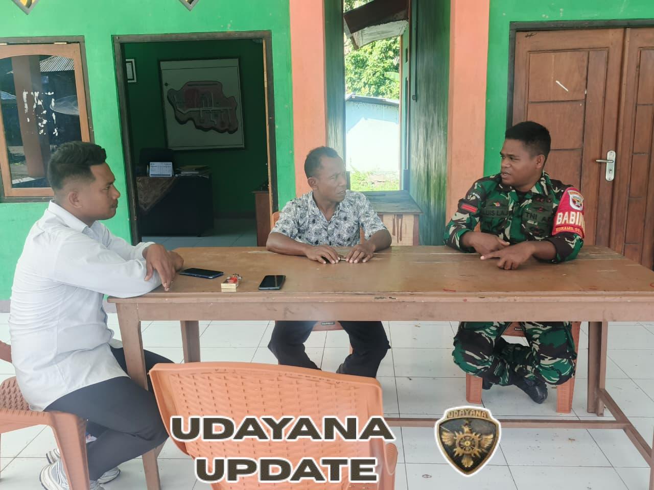 Babinsa Maurole Perkuat Keamanan Wilayah Melalui Pamwil dan Komsos di Detukeli