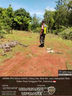 Babinsa Koramil 1627-03/Batutua Cek Kesiapan Lokasi Pembangunan KDKMP Desa Oelua