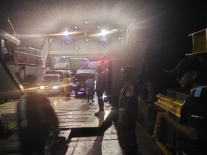 Piket Koramil Pantai Baru Laksanakan Monitoring Kedatangan Kapal Garda Maritim 3