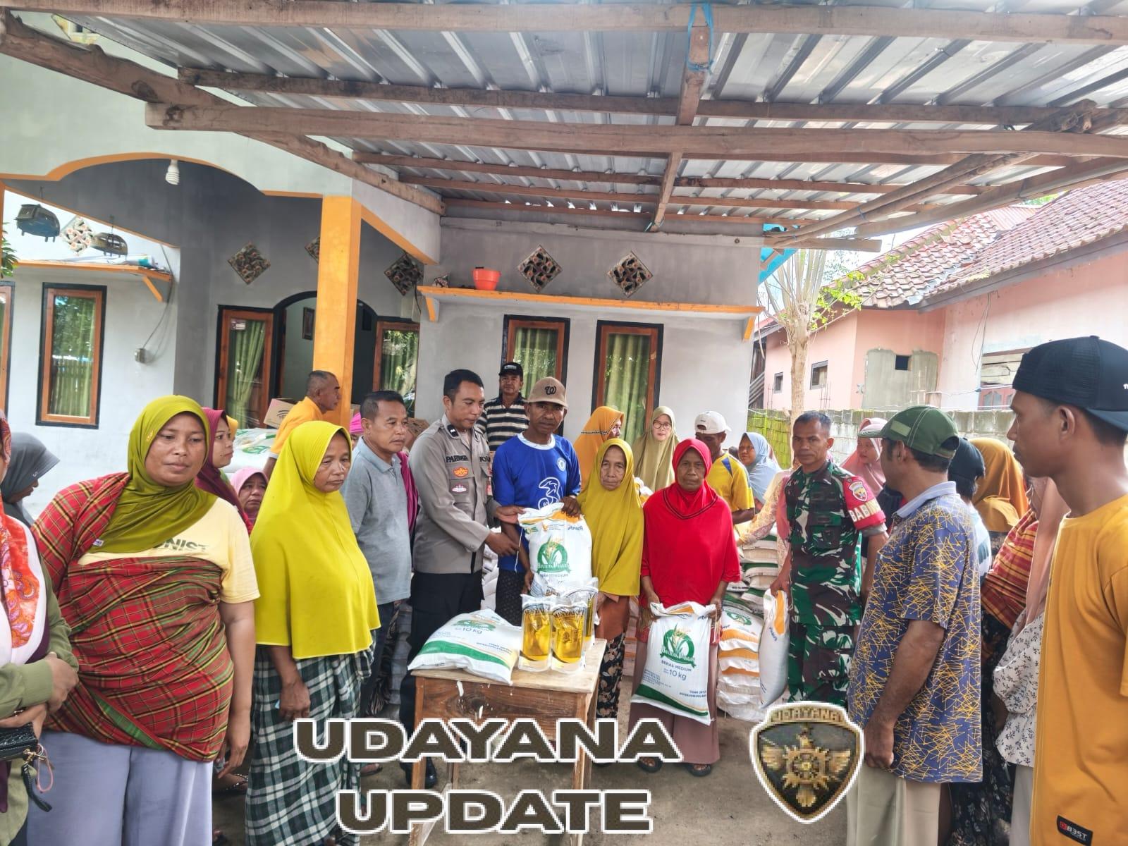 Serka Suhardi Monitoring Penyaluran Bantuan Beras dan Minyak di Desa Risa