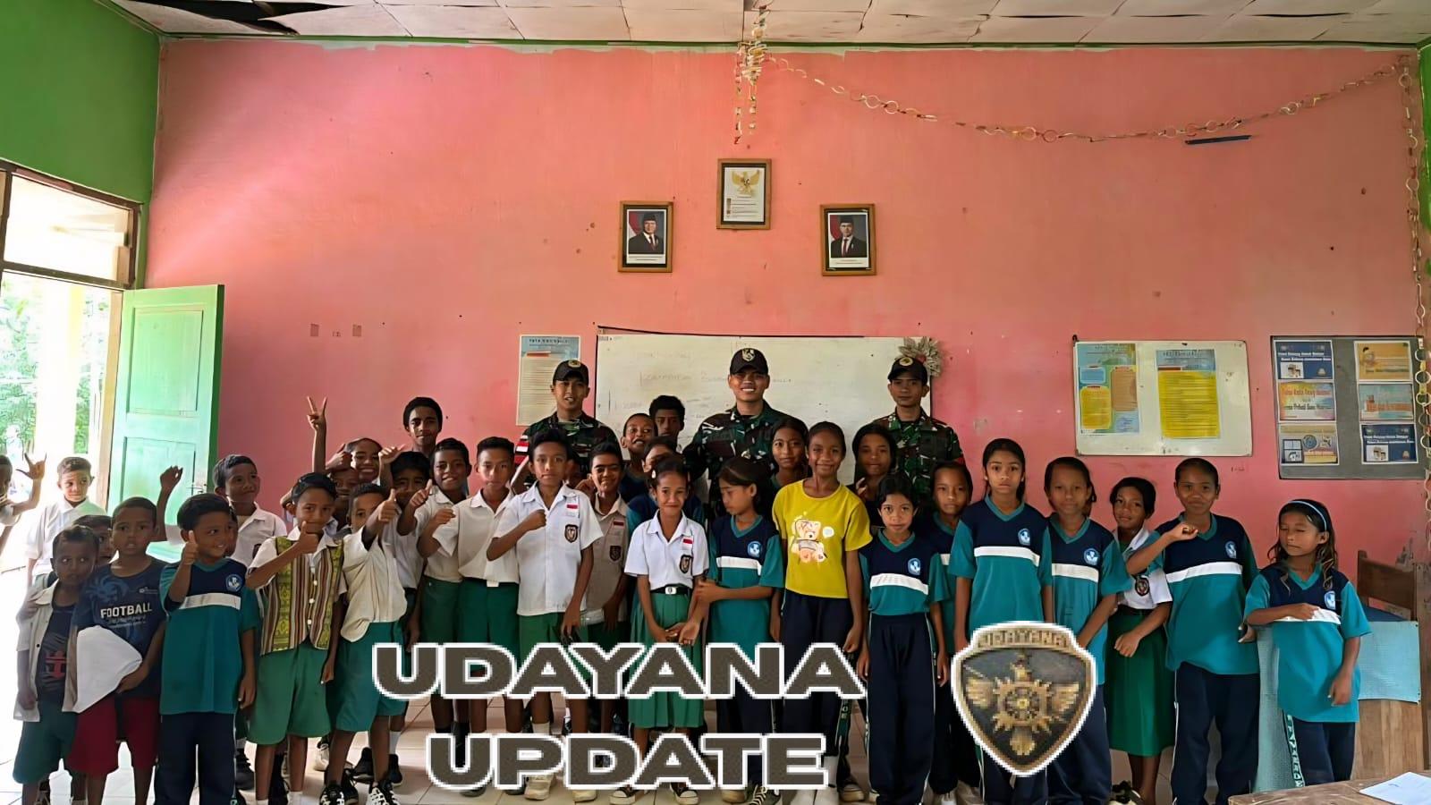 Satgas Pamtas Yonarmed 12 Kostrad Tanamkan Nilai Sosial Melalui Pembelajaran IPS