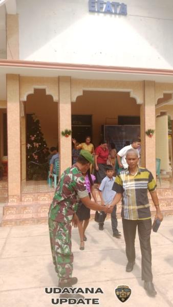 Babinsa Koramil 1627-01/Ba’a Laksanakan Pengamanan Ibadah Minggu di Gereja Efata Lekioen