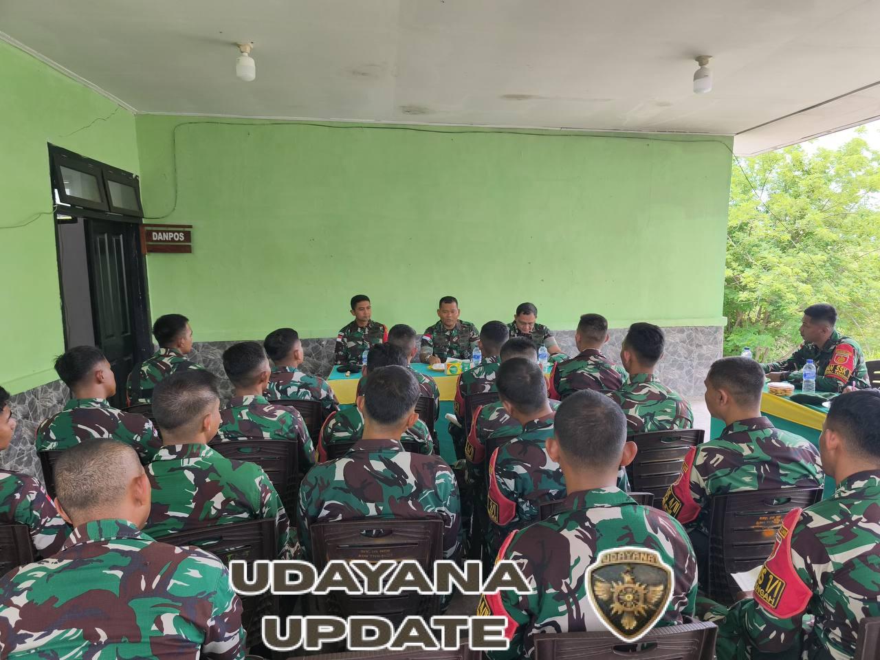 Satgas Pamtas Yonarhanud 2 Kostrad Menerima Kunjungan Kasiintel dan Kasiops Korem 161/WS
