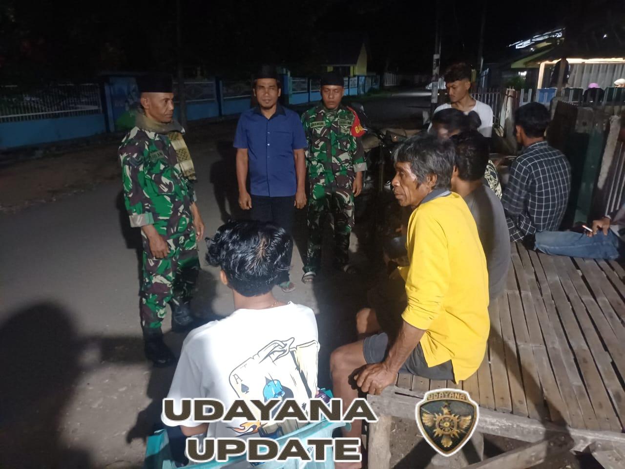 Patroli Siskamling Babinsa Lanta Barat Libatkan Aparat Desa dan Masyarakat