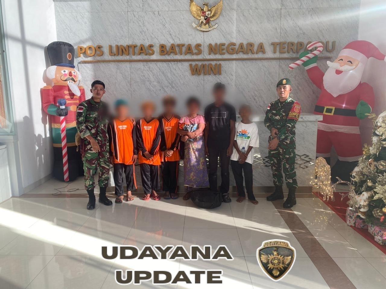 Tegakkan Hukum Perbatasan, Satgas Pamtas Yonarhanud 2 Kostrad Deportasi 8 WNA.