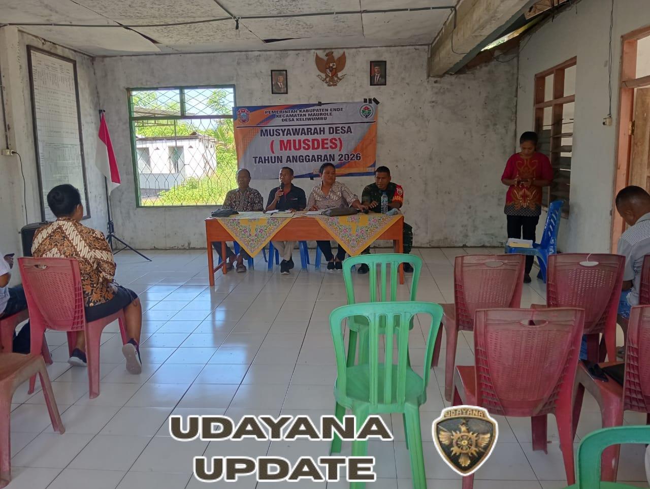 Perkuat Kemanunggalan TNI–Rakyat, Babinsa Dampingi Rapat APBDes 2026 di Keliwumbu