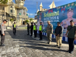 Pospam Nataru Simpang Empat Masbagik Berjalan Aman dan Kondusif