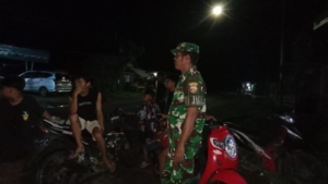 Koramil 1628-04/Poto Tano Intensifkan Patroli Malam Jaga Kamtibmas