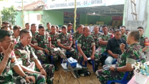 Diskusi dan Tanya Jawab Dandim dengan Prajurit Koramil 1608-04/Woha Berlangsung Hangat