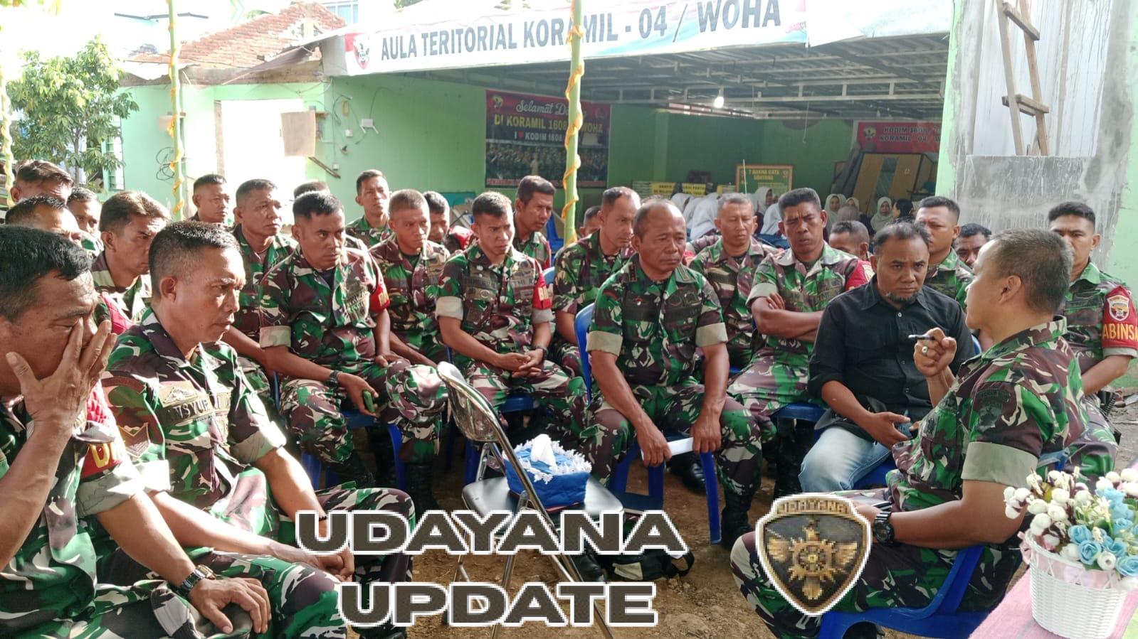 Diskusi dan Tanya Jawab Dandim dengan Prajurit Koramil 1608-04/Woha Berlangsung Hangat