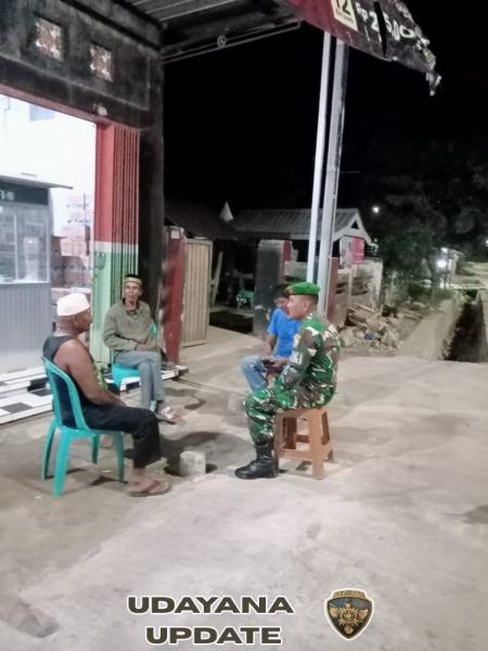 Patroli Malam Koramil Poto Tano Tegakkan Ketertiban di Masyarakat