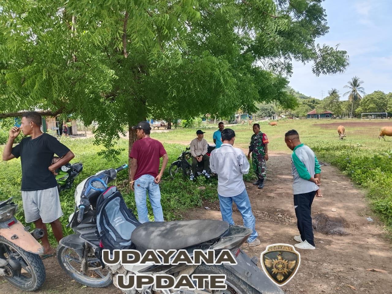 Serma Bambang Sutrisno Pantau Keamanan dan Lakukan Pamwil Bersama Warga Desa Kebirangga