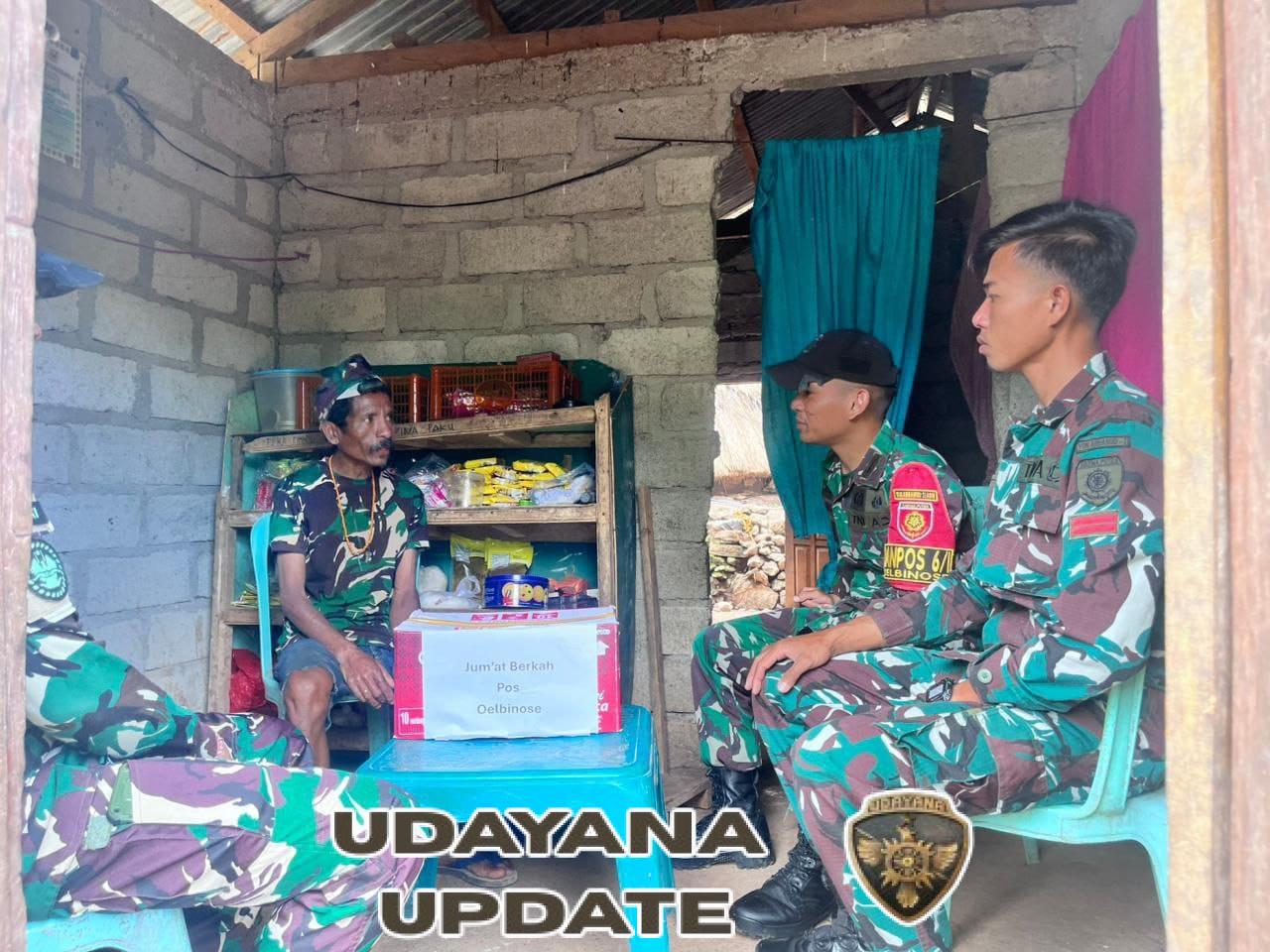 Satgas Pamtas Yonarhanud 2 Kostrad Bagikan Sembako, Menyambut Kehangatan Hari Natal