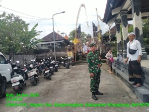 Danramil Banjarangkan Utus Dua Babinsa Kawal Upacara Keagamaan