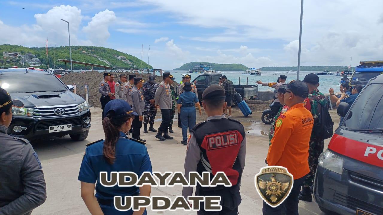 Danramil Dan Kapolsek Nusa Penida Sambut Kunjungan kapolres Di Posko Terpadu Nataru