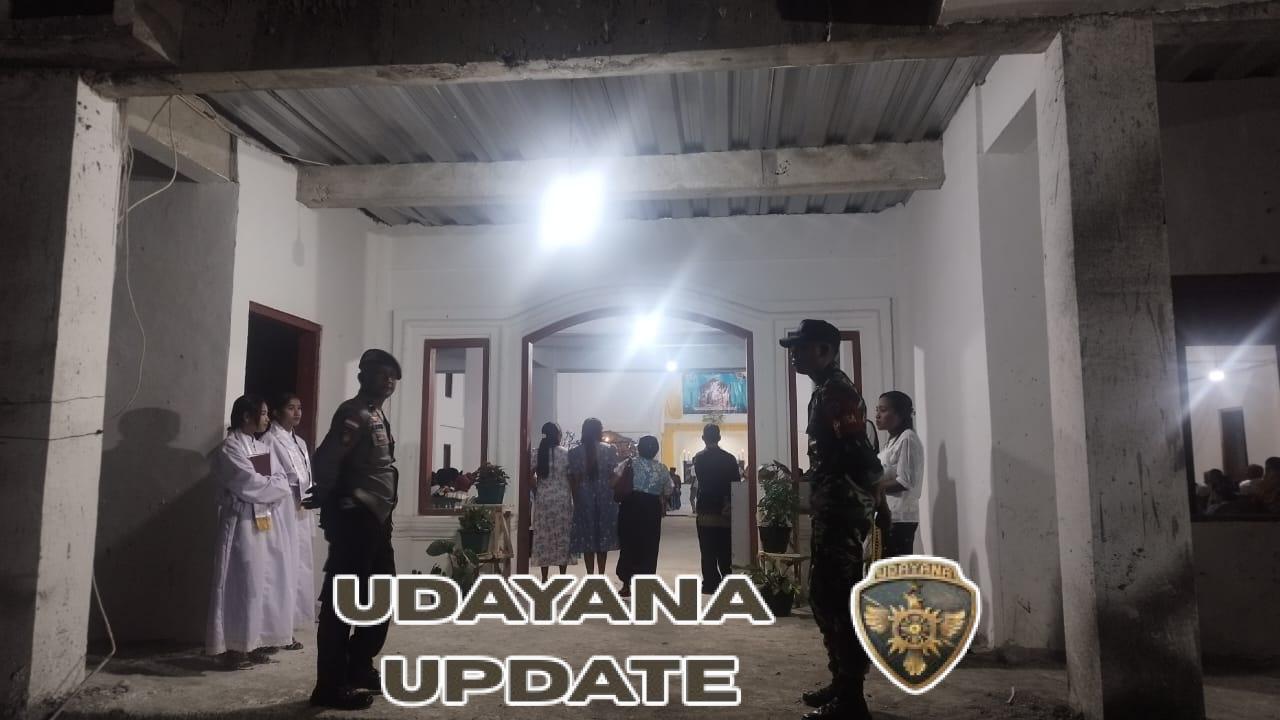 Sinergi TNI–Polri dan Ormas Jaga Keamanan Misa Malam Natal di Gereja St. Arnoldus Lindi
