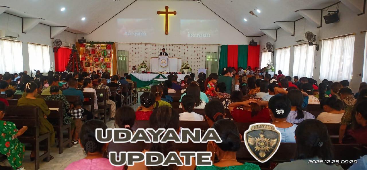 Babinsa Koramil 1627-03/Batutua Amankan Ibadah Perayaan Natal di Gereja Paulus Busalangga