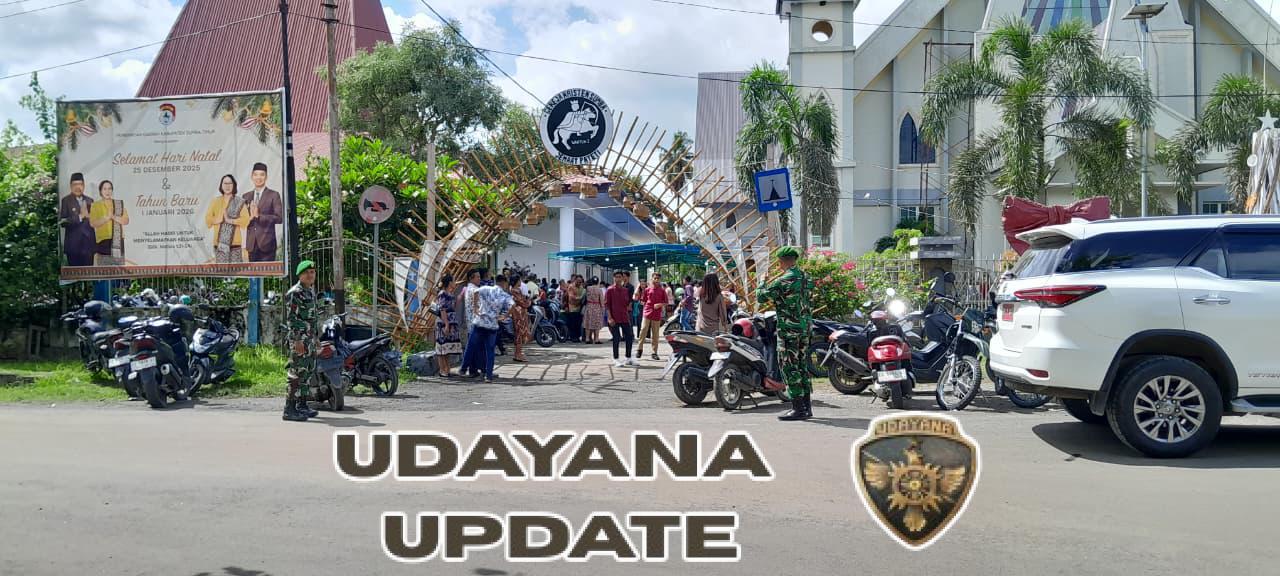 Personel TNI Kodim 1601/Sumba Timur Jaga Keamanan Perayaan Natal 2025