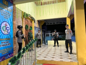 Kodim 1614/Dompu Bersama TNI–Polri Amankan Pos Pam Natal Operasi Lilin Rinjani 2025